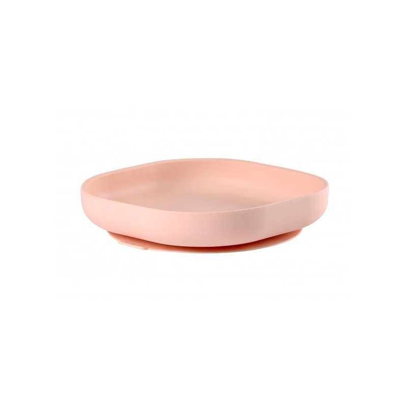 Assiette silicone ventouse-pink