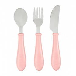 SET 3 COUVERTS INOX-OLD PINK