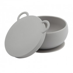 BOL & COUVERCLE SILICONE-GRIS