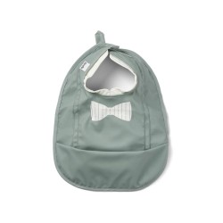 BABY BIB-PEBBLE GREEN