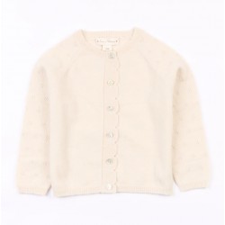 CARDIGAN POINTELLE ECRU