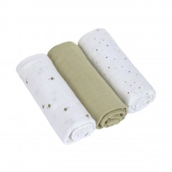 3 LANGES L-FEUILLE OLIVE