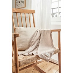 COUVERTURE 75X100-TRICOT GRISE