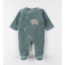 DORS BIEN VELOURS ANIMALS VERT