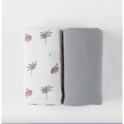 SET 2 LANGES 100X100CM-CUTE...