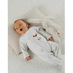PYJAMA VELOURS BLANC FLUFFY