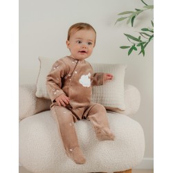 PYJAMA VELOURS BEIGE FLUFFY