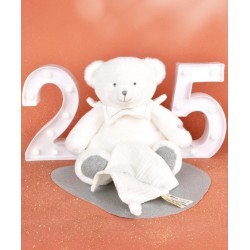 25 ANS-DOUDOU LANGE OURS GRIS