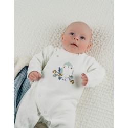 PYJAMA VELOURS OFF WHITE BIRD