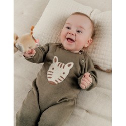 COMBI TRICOT VERT SWEET ZEBRA